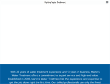 Tablet Screenshot of martinswatertreatment.com